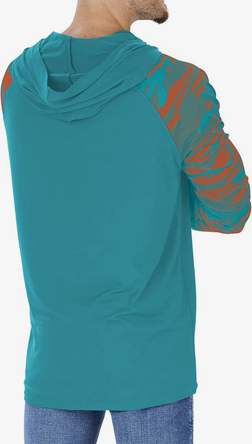 Zubaz NFL Men's Miami Dolphins Team Color Camo Back Panel Hoodie – Fanletic