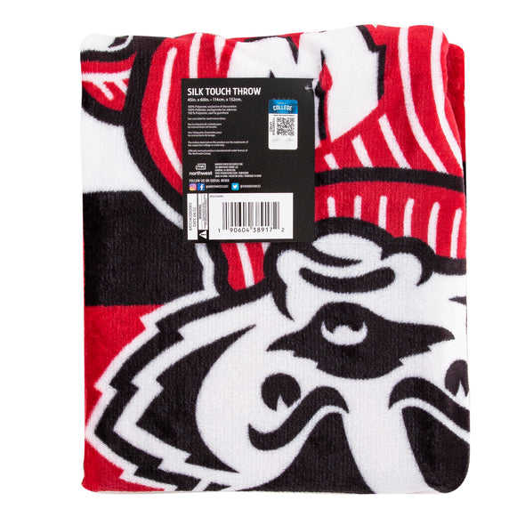 Northwest NCAA Wisconsin Badgers Singular Silk Touch Throw Blanket, 45" x 60"