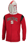 NCAA Youth North Carolina State Wolfpack Full Zip Helmet Masked Hoodie, Red