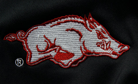 NCAA Men's Arkansas Razorbacks Full Zip Up Track Jacket, Black