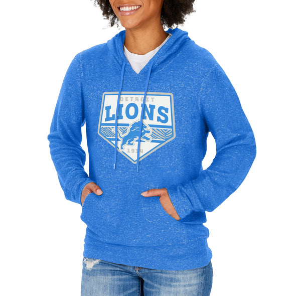 Zubaz NFL Women's Detroit Lions Team Color Soft Hoodie