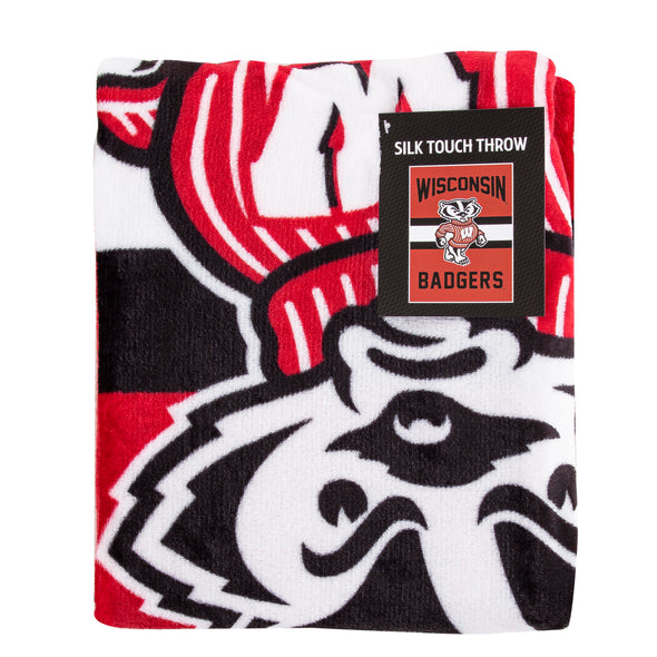 Northwest NCAA Wisconsin Badgers Singular Silk Touch Throw Blanket, 45" x 60"