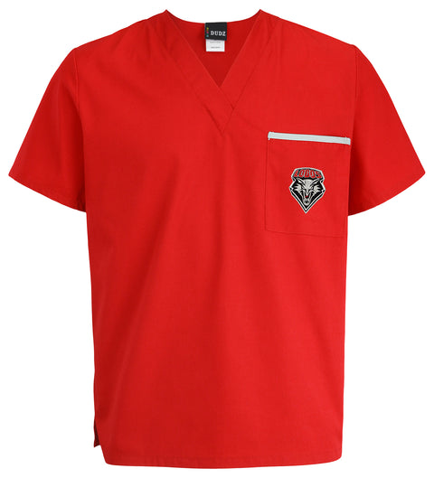 Fabrique Innovations NCAA Unisex New Mexico Los Lobos Team Color Scrub Top