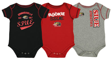 Outerstuff NCAA Infants SIU Edwardsville Cougars 3 Piece Bodysuit Creeper Set