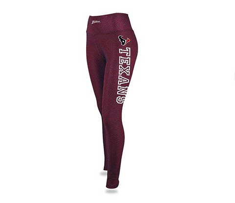 Zubaz NFL Women's Houston Texans Printed Faux Mesh Leggings