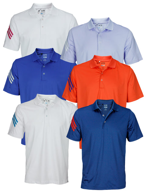 Adidas Golf Men's TaylorMade Puremotion Climacool 3-Striped Short Sleeve Polo