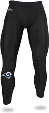 Zubaz NFL Men's Los Angeles Rams Active Compression Black Leggings