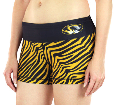 NCAA Women's Missouri Tigers Thematic Print Bootie Shorts, Black