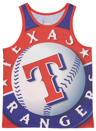 FOCO MLB Men's Texas Rangers Big Logo Tank