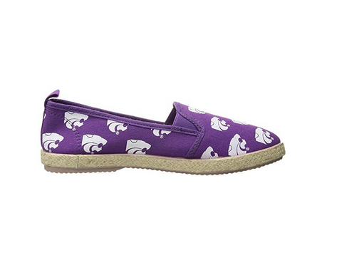 FOCO NCAA Women's Kansas State Wildcats Espadrille Canvas Slip On Shoe