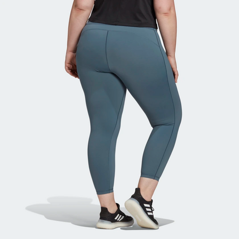 Adidas Plus Size Women's Believe This 2.0 Solid 7/8 Tights, Legend Blue