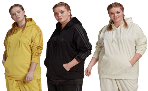 Adidas Women's Plus Size Velvet Corduroy Hoodie, Color Options