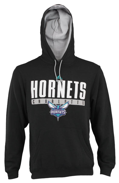 Adidas NBA Men's Charlotte Hornets Tipoff Playbook Pullover Hoodie, Black