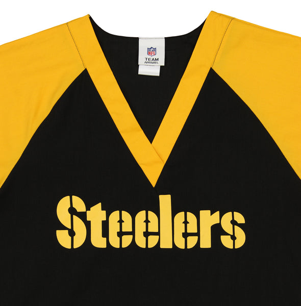 Fabrique Innovations Unisex NFL Pittsburgh Steelers Scrub Top