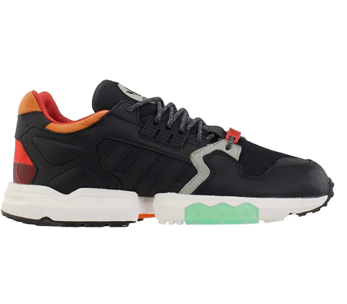 Adidas Men s ZX Torsion Casual Sneakers Core Black Orange Bold Green