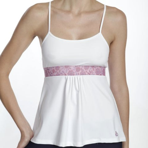 DJ Skins Women's Let It Flow White Tank, Lavender