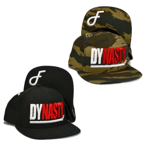 Flat Fitty Dynasty Snapback Cap Hat, Black Or Camo, OSFM