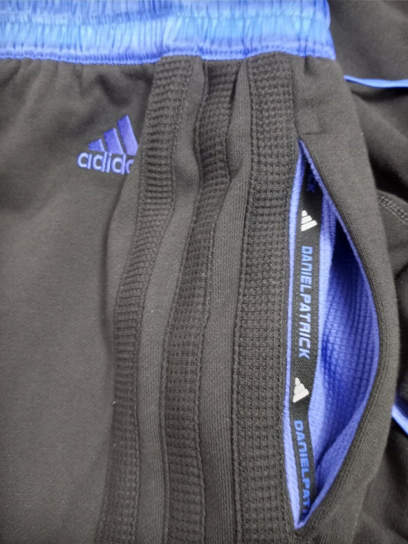 Adidas Men's Daniel Patrick Basketball Hoops Jogger Pants, Black/Cobalt Blue