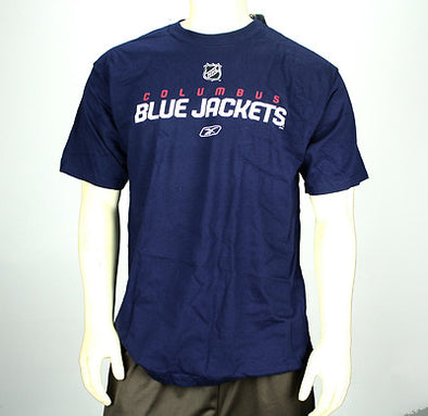 Reebok NHL Hockey Men's Columbus Blue Jackets Team T-Shirt, Navy, Large