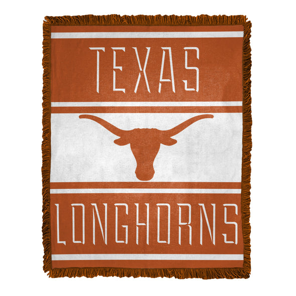Northwest NCAA Texas Longhorns Nose Tackle Woven Jacquard Throw Blanket