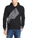 PUMA Men's Pullover Graphic Hooded Sweatshirt Hoodie, Black/White