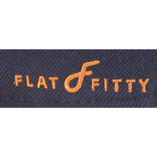 Flat Fitty DEF Snapback Cap Hat, Navy / Orange, One Size