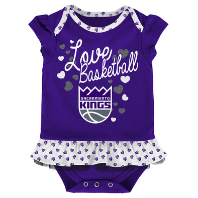 Outerstuff NBA Sacramento Kings Newborn (0-9M) Little Sweet 3-Piece Bodysuit Set