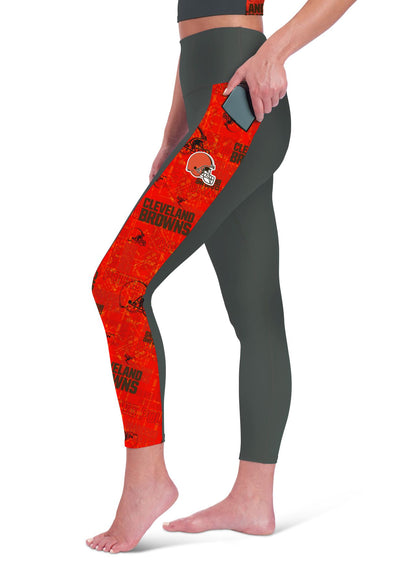 Certo By Northwest NFL Women's Cleveland Browns Assembly Leggings, Charcoal