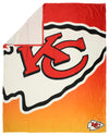 FOCO NFL Kansas City Chiefs Gradient Micro Raschel Throw Blanket, 50 x 60