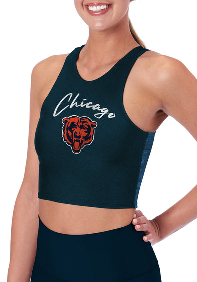 Certo By Northwest NFL Women's Chicago Bears Crosstown Midi Bra, Navy