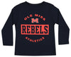 Outerstuff Mississippi Ole Miss Rebels NCAA Toddler Goal Line Stand 3 in 1 Combo Tee, Navy/Grey