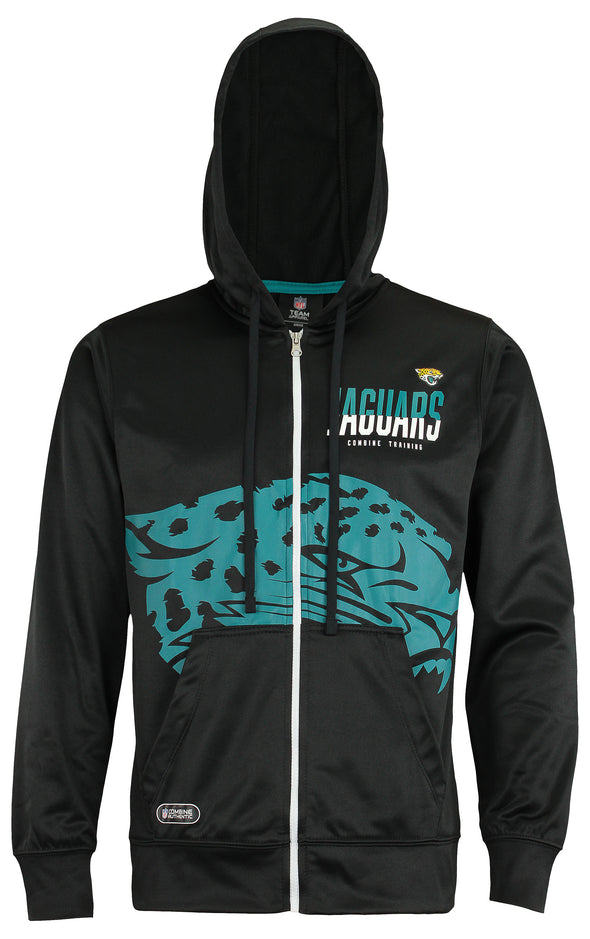 Outerstuff NFL Men's Jacksonville Jaguars Drill Performance Full Zip Hoodie