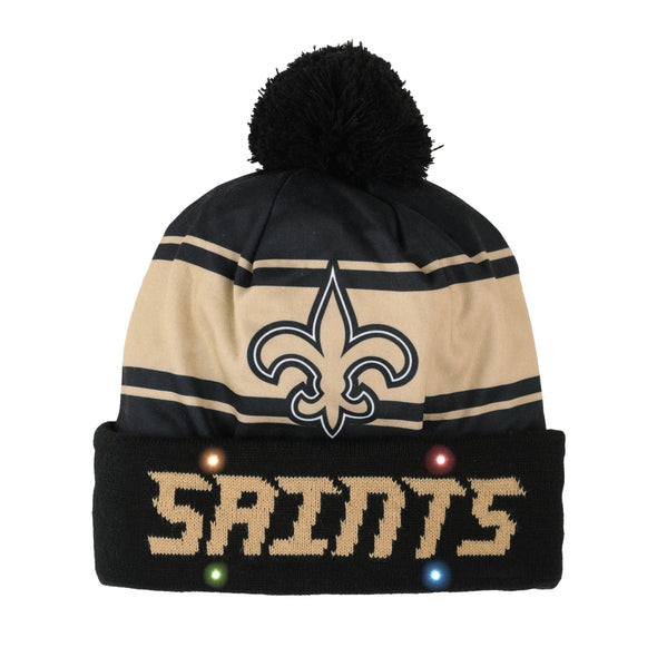FOCO Adult's NFL New Orleans Saints Light Up Beanie