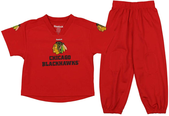 Reebok NHL Kids Chicago Blackhawks Field Goal Top & Pants Set, Red