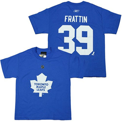Reebok NHL Youth Boys Toronto Maple Leafs Matt Frattin #39 Player Tee Shirt, Blue