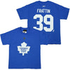 Reebok NHL Youth Boys Toronto Maple Leafs Matt Frattin #39 Player Tee Shirt, Blue