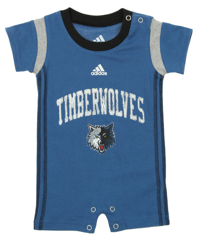 Adidas NBA Infants Minnesota Timberwolves Jump Ball Romper, Blue