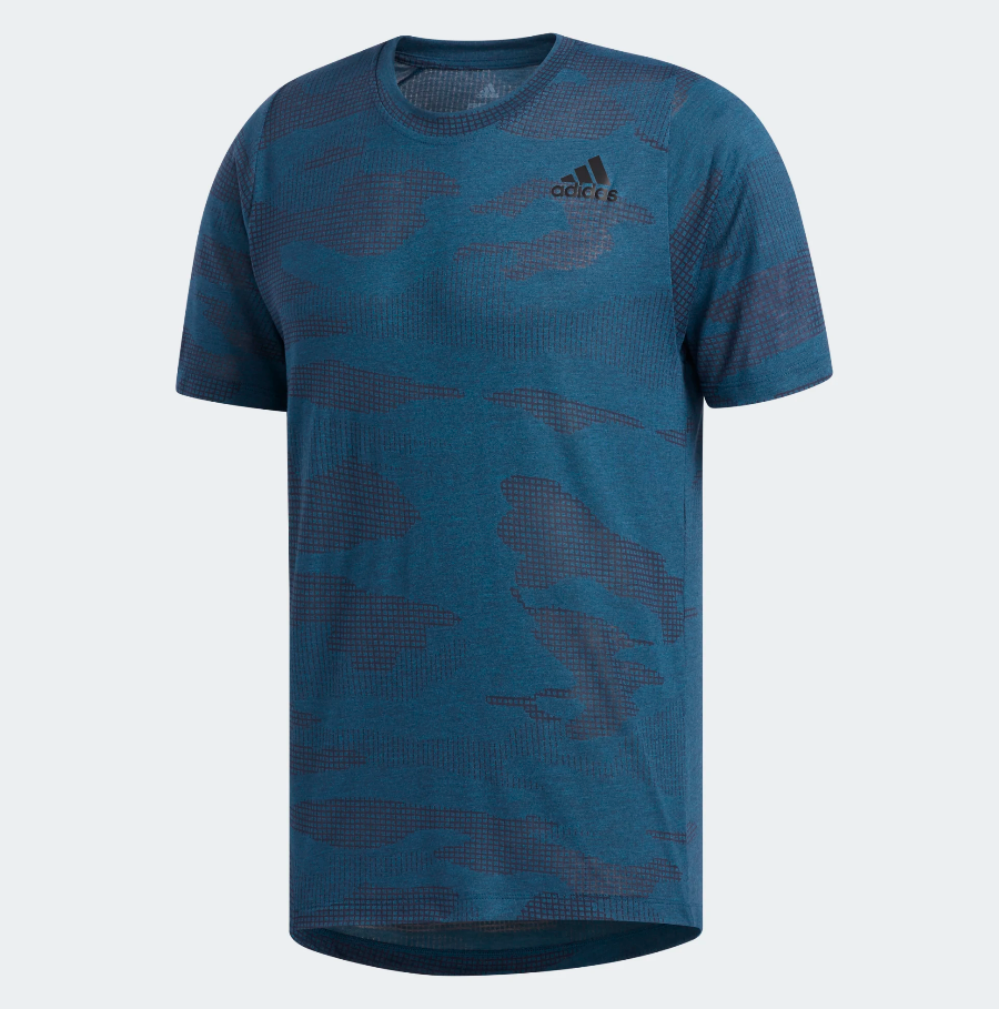 Adidas Men s Freelift Camo Burnout Tee Shirt Tech Mineral