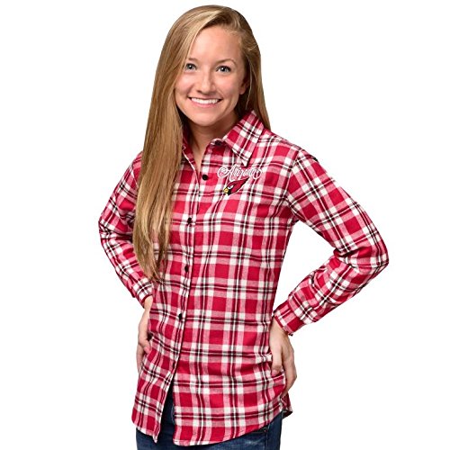 Forever Collectibles NFL Women's Arizona Cardinals Check Flannel Shirt