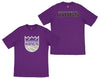 FISLL NBA Men's Sacramento Kings Team Color, Name and Logo Premium T-Shirt