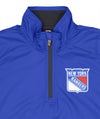 Outerstuff New York Rangers NHL Boys' Youth (8-20) Alpha Performance 1/4 Zip Jacket, Blue