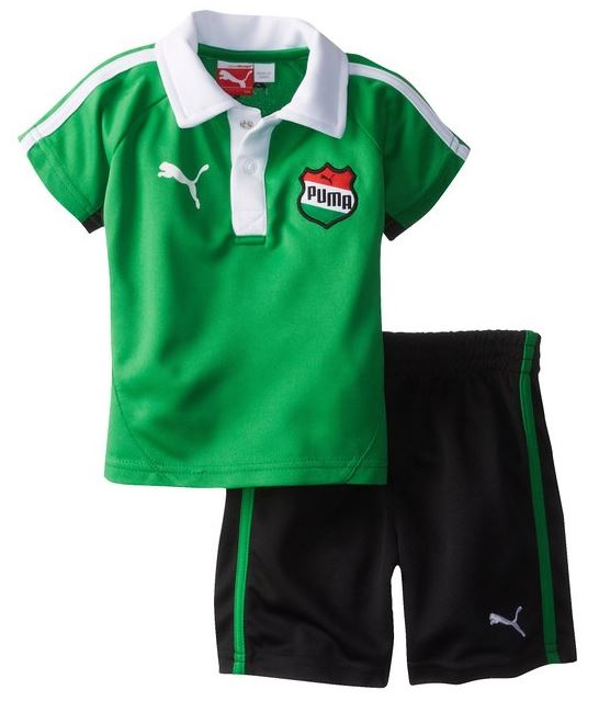 PUMA Infant and Toddler Country Perf Set - White & Green