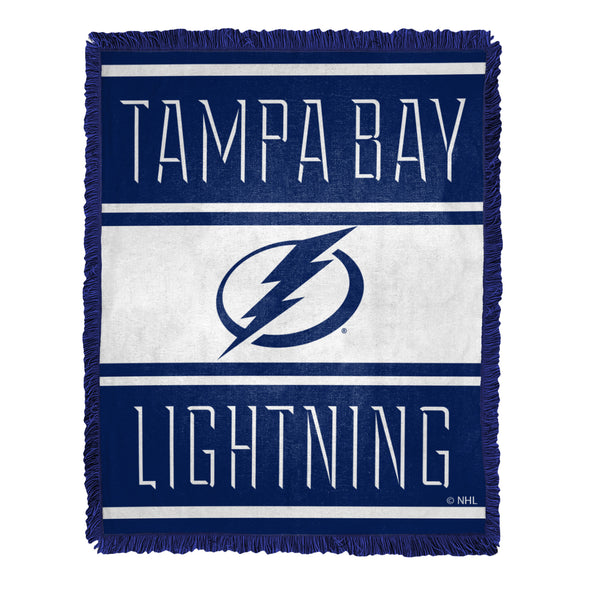 Northwest NHL Tampa Bay Lightning Nose Tackle Woven Jacquard Throw Blanket