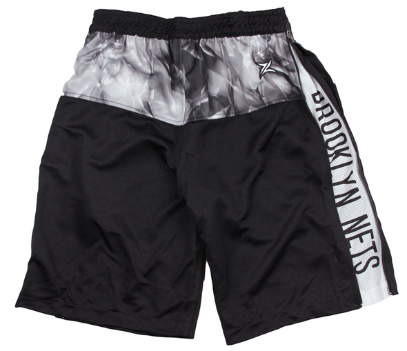 Zipway NBA Youth Brooklyn Nets Brilliant Basketball Shorts - Black / Grey