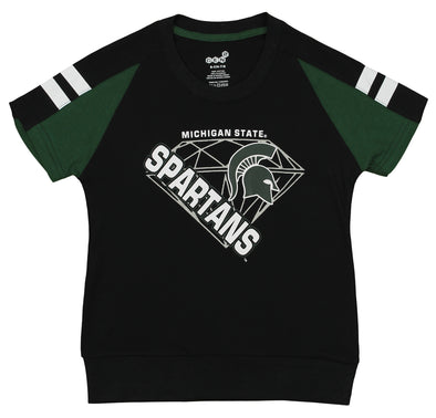 Gen2 NCAA Youth Girl's Michigan State Spartans Bejeweled Banded Bottom Tee
