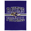 FOCO NFL Baltimore Ravens Stripe Micro Raschel Plush Throw Blanket, 45 x 60