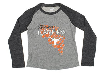 OuterStuff NCAA Texas Longhorns Youth Girls Mother Of Pearl Long Sleeve Tee, Grey