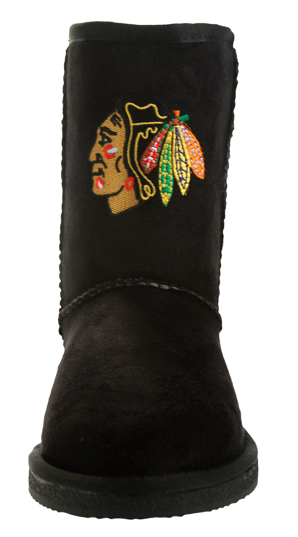 Cuce Shoes NHL Women's Chicago Blackhawks The Ultimate Fan Boots Boot - Black