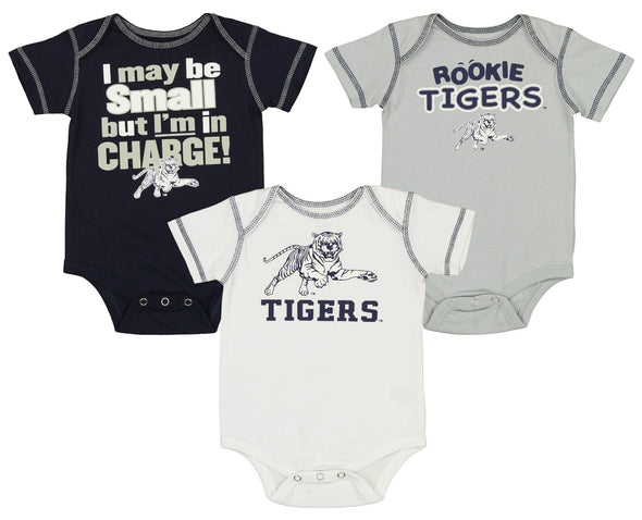 Outerstuff NCAA Infants Jackson State Tigers 3 Pack Creeper Bodysuit Set