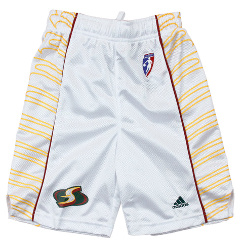 Adidas WNBA Youth Girls Seattle Storm Replica Athletic Basketball Shorts, White